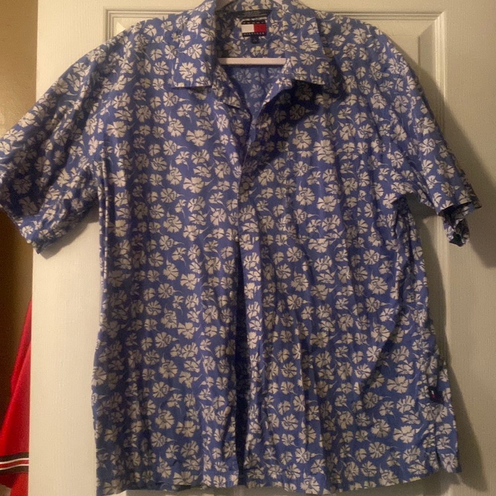 Tommy Hilfiger Blue Hawaiian Shirt